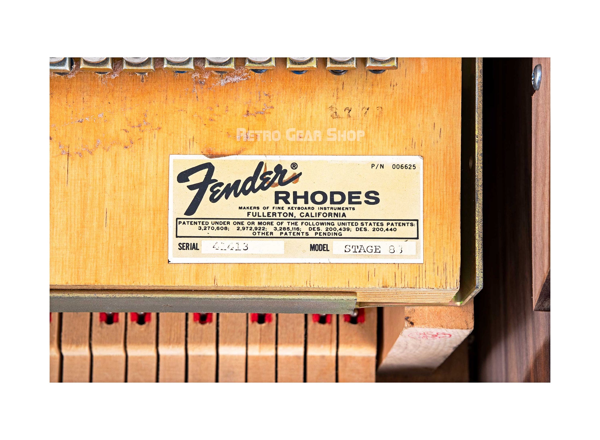 Fender Rhodes 88 Custom Badge