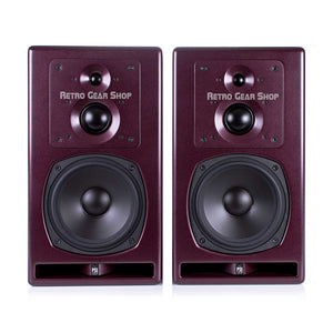PSI Audio A23 Ms Pair 260W 3 Way Active Studio Monitor Red