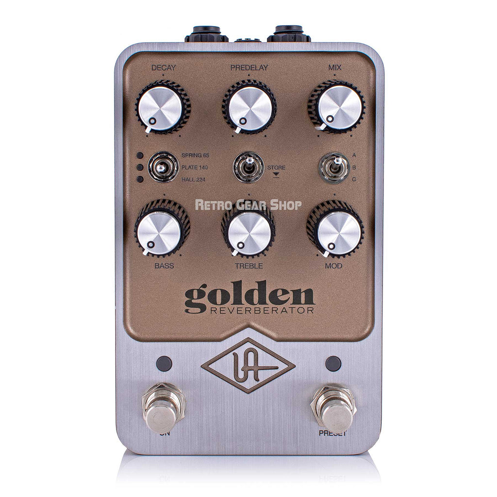 Universal Audio Golden Reverberator Guitar Reverb Stereo Effect Pedal UA