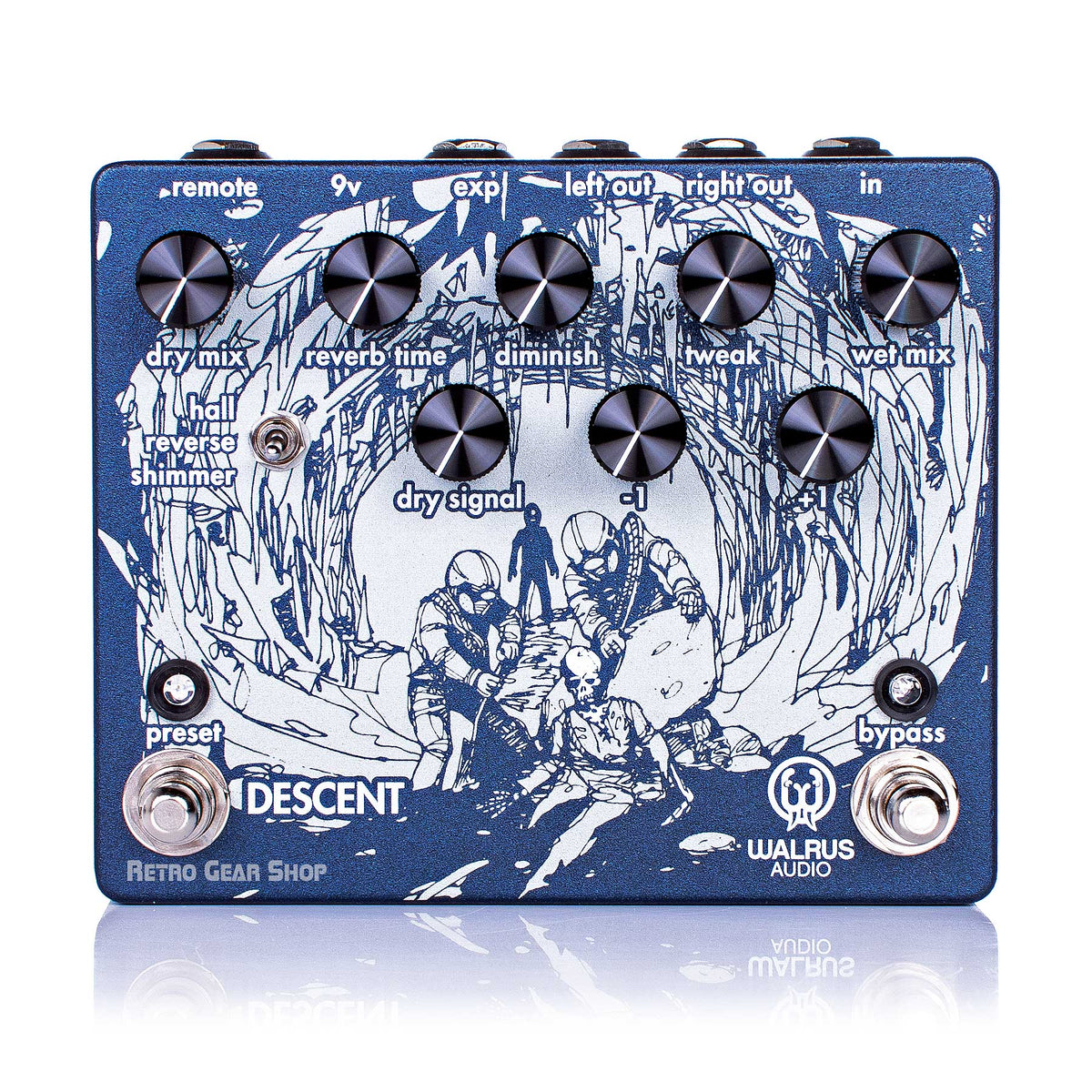 Walrus Audio Descent Reverb / Octave Machine Guitar Effect Pedal