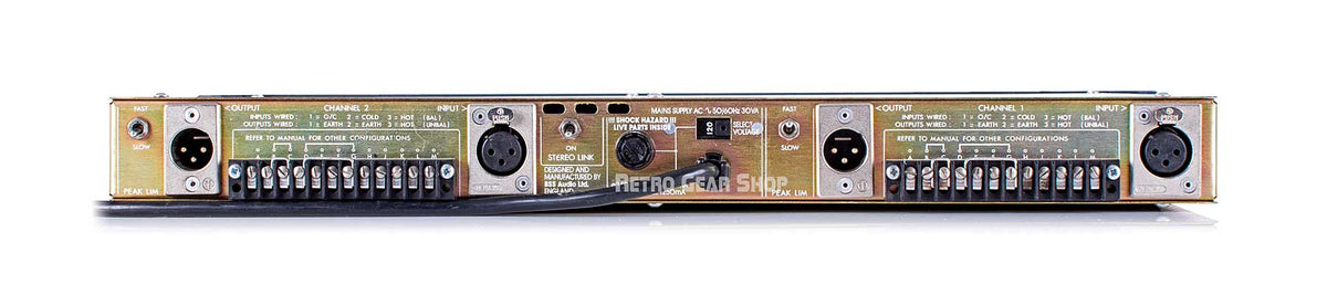 BSS DPR-402 Compressor Peak Limiter De-Esser 2 Channel Rack Mount