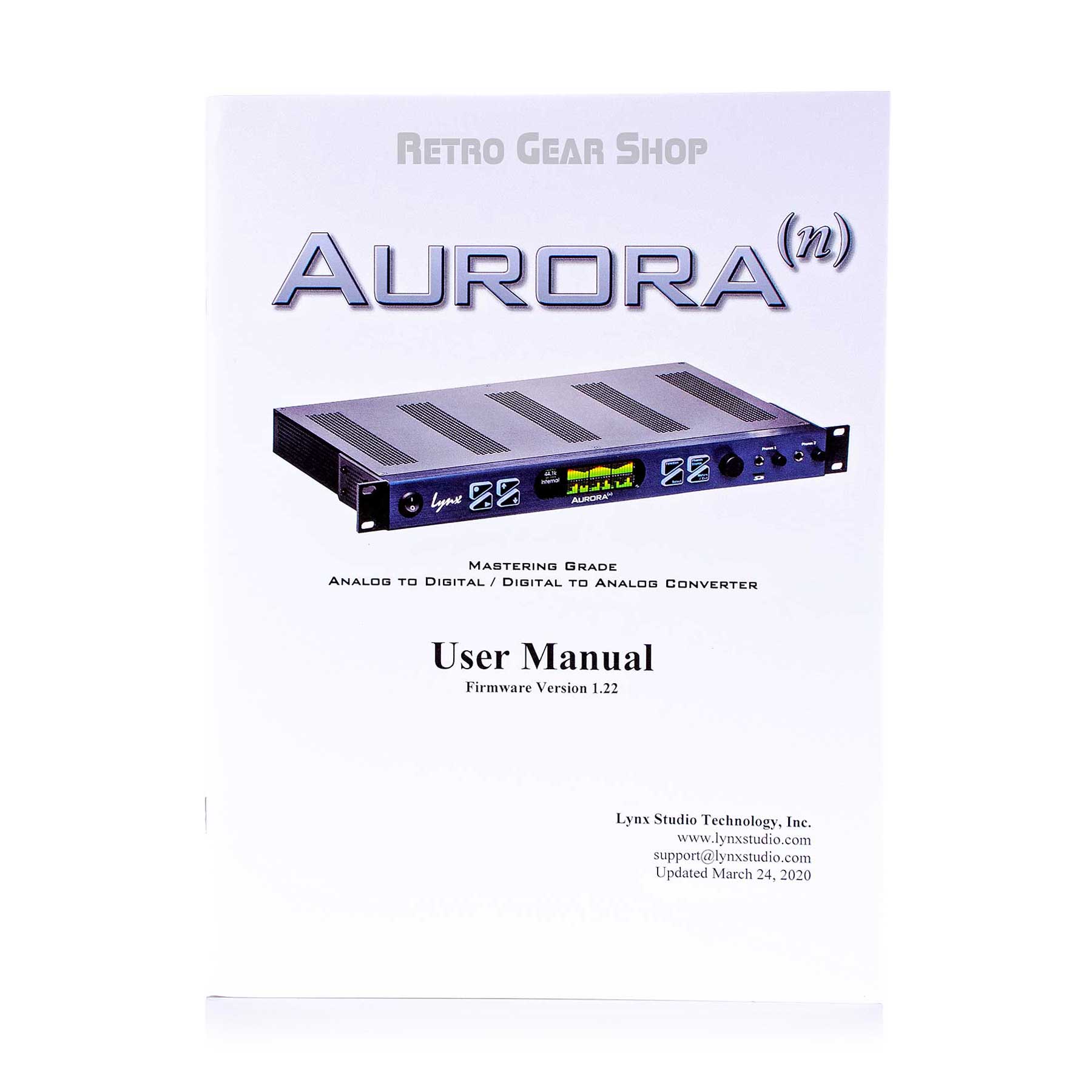 Lynx Studio Technology Aurora(n) 8 HD2 Analog Digital Converter + AES Manual