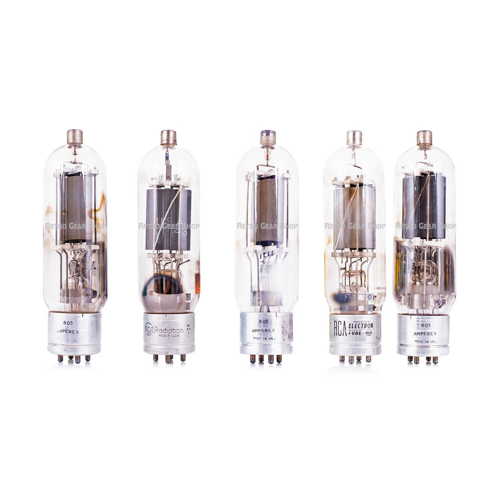Amperex RCA 805 Vintage Tubes Set of 5
