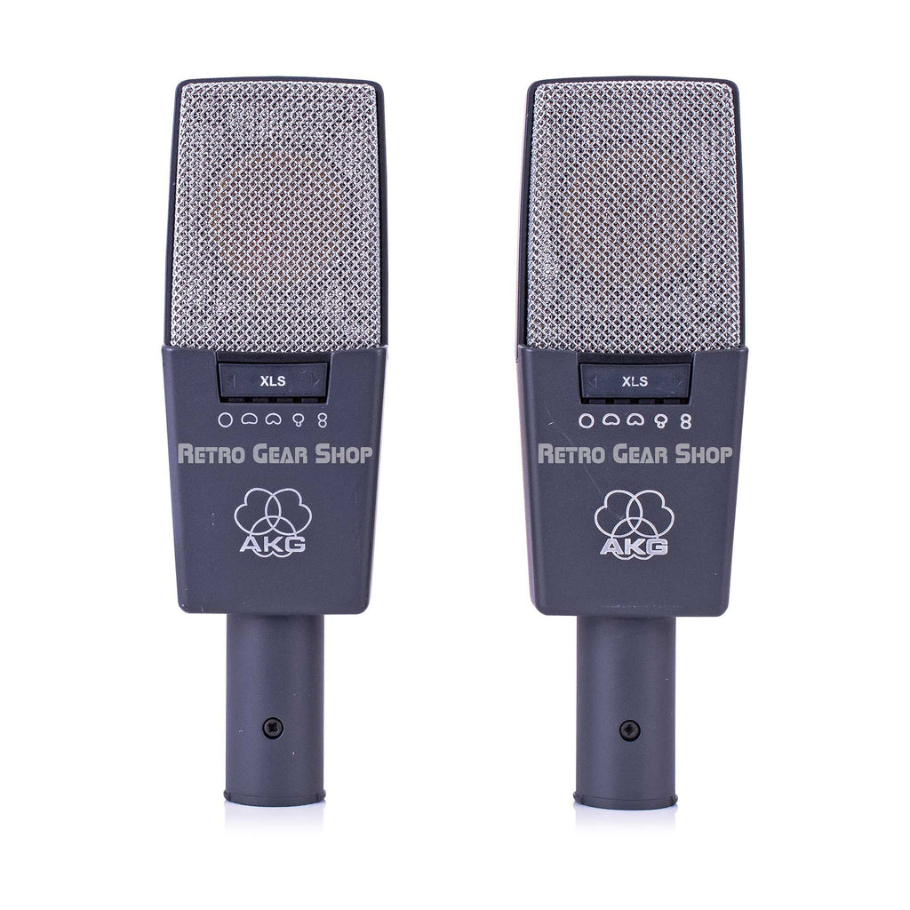 AKG C414 B XLS Large Diaphragm Multipattern Condenser Microphone Stereo Pair