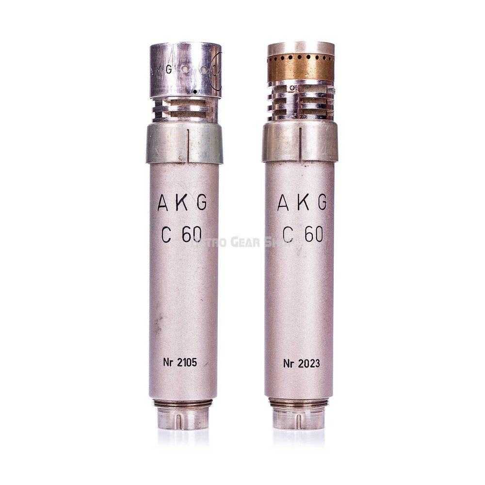 AKG C60 Small Diaphragm Tube Condenser Microphone Pair CK28 Capsule N60A PSU AC701