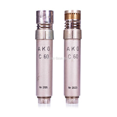 AKG C60 Small Diaphragm Tube Condenser Microphone Pair CK28 Capsule N60A PSU AC701