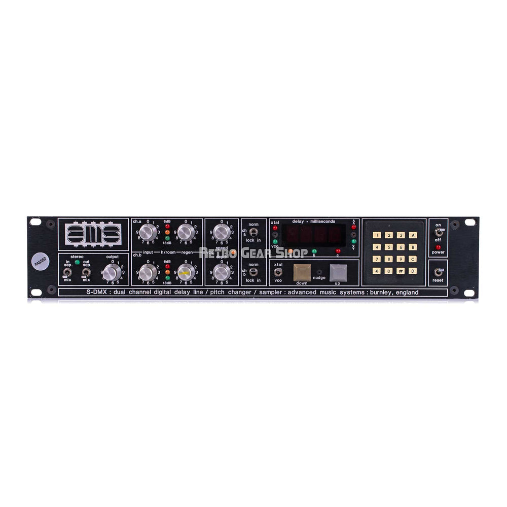 AMS S-DMX Dual Channel Digital Delay Line / Pitch Changer / Sampler Advanced Music Systems Rare Vintage Rack Effect #4470 Serviced
