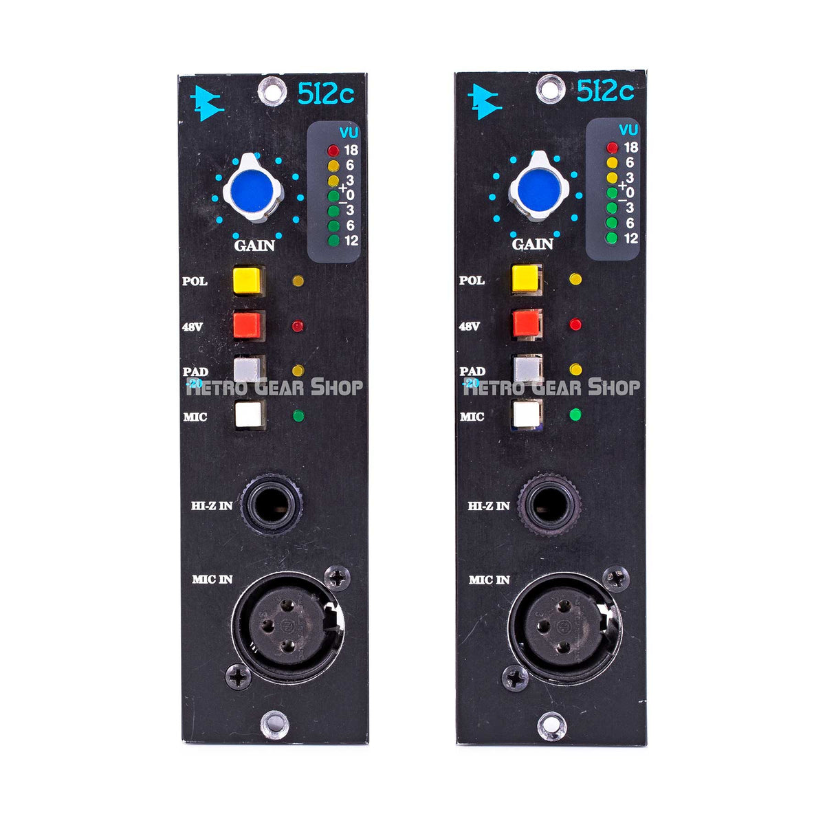 API 512c Preamp Pair 500 Series Mic Pre Preamplifier Module– Retro Gear ...