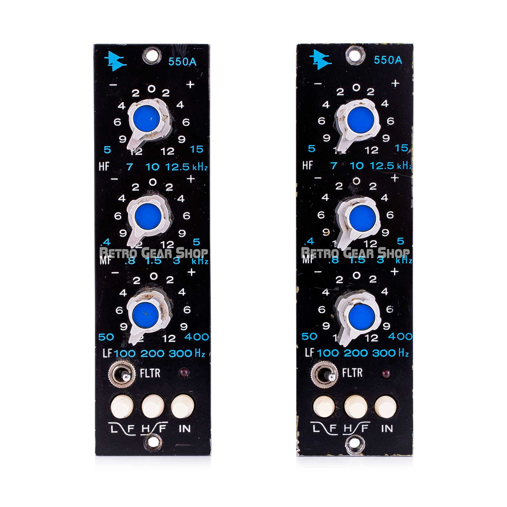 API 550A Vintage Pair 500 Series 3-band Equalizer EQ