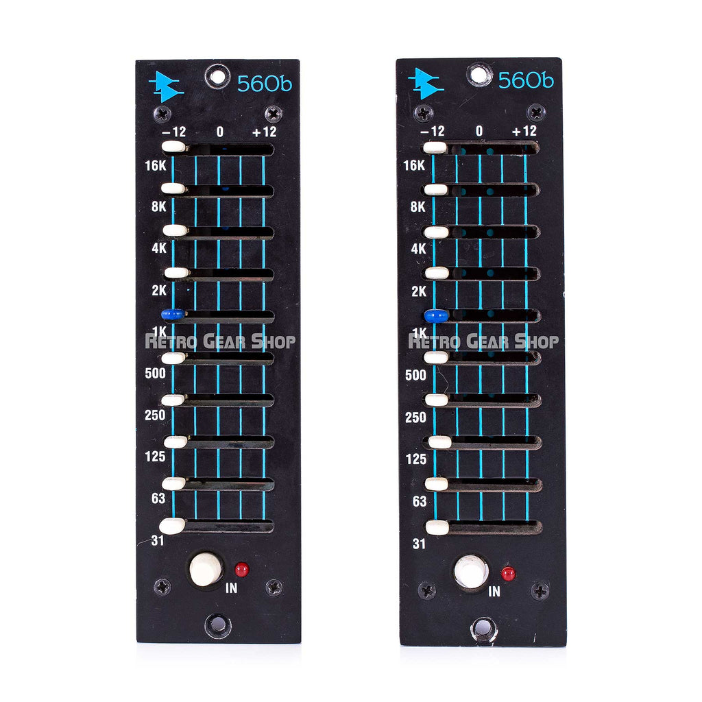 API 560B Pair Graphic EQ Equalizer 500 Series Vintage Rare