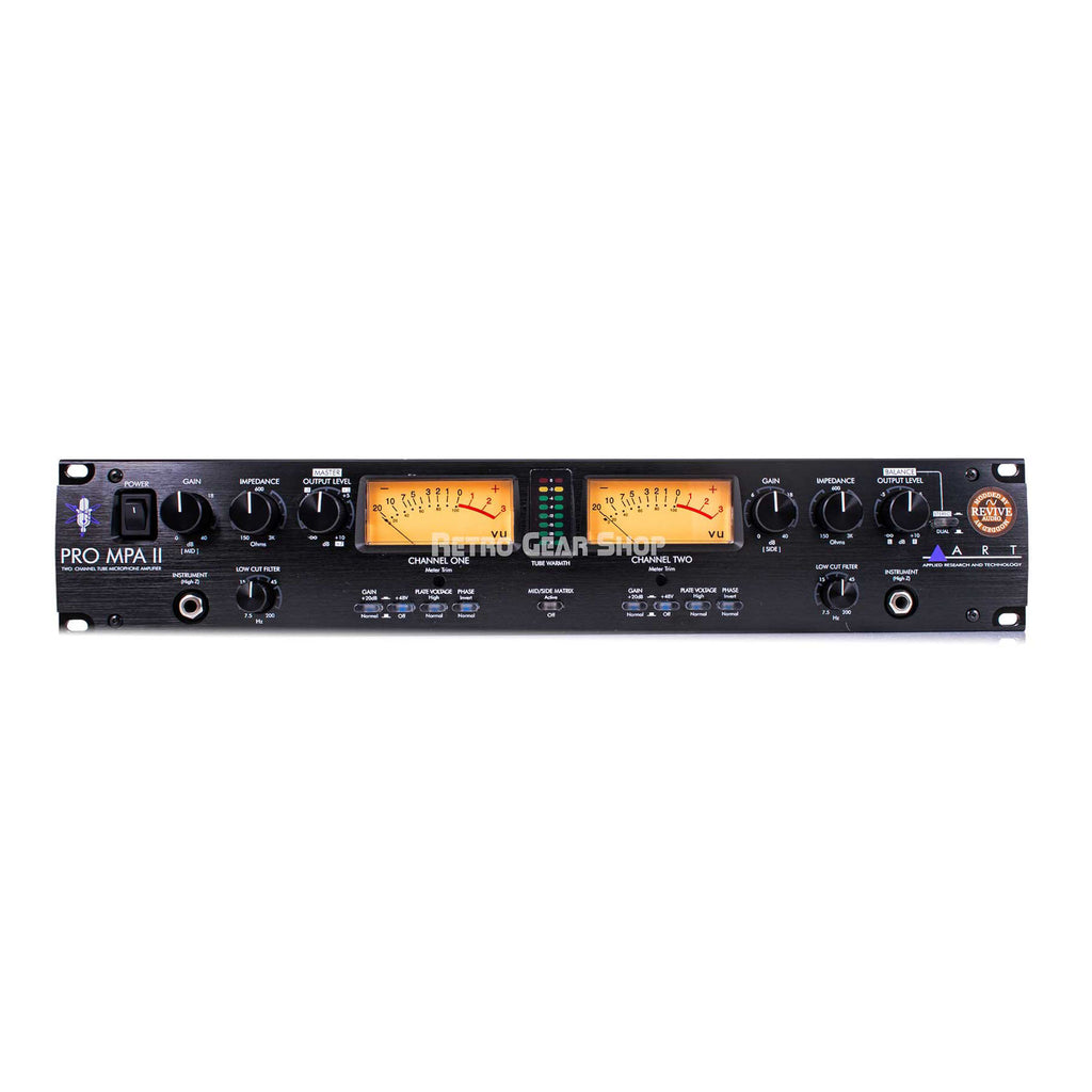 ART Pro MPA II 2-Channel Tube Microphone Preamp Modded by Revive