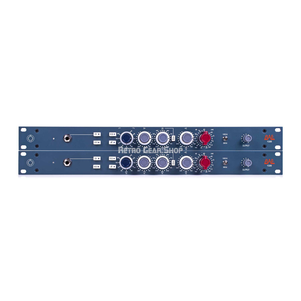 BAE 1028 Stereo Pair with PSU Microphone Preamp / Equalizer 19" Rackmount