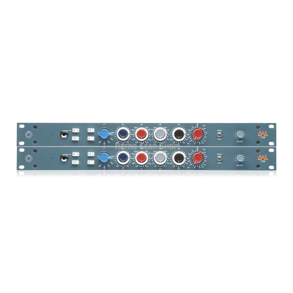 BAE 1032 Pair Rackmount Mic Preamp / EQ (with PSU)