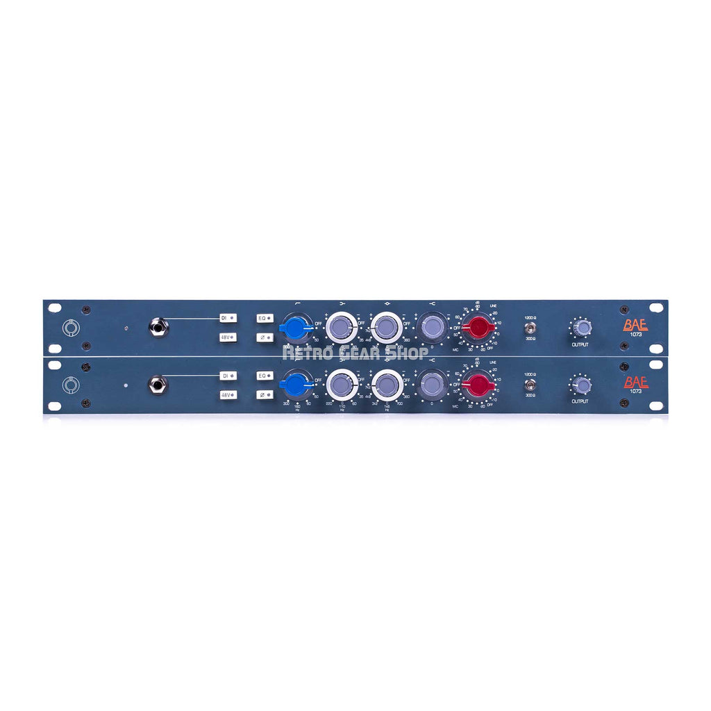 BAE 1073 Microphone Preamp / Equalizer 19" Rackmount Stereo Pair with PSU