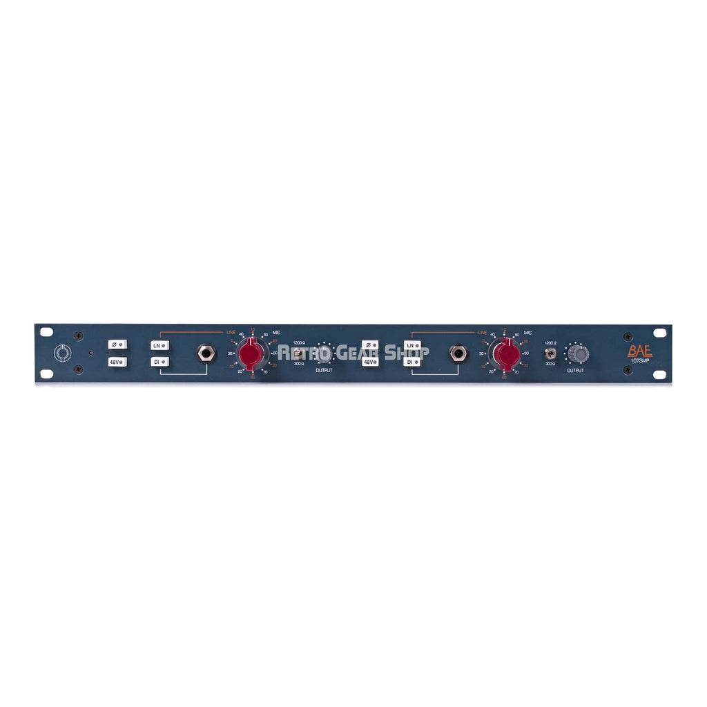 BAE 1073MP Dual-channel Rackmount Microphone Preamp with PSU