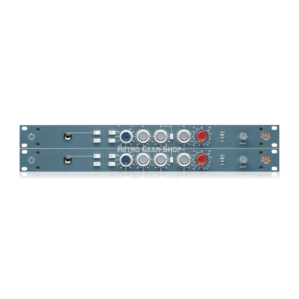 BAE 1084 Pair + PSU Rackmount Microphone Preamp & EQ