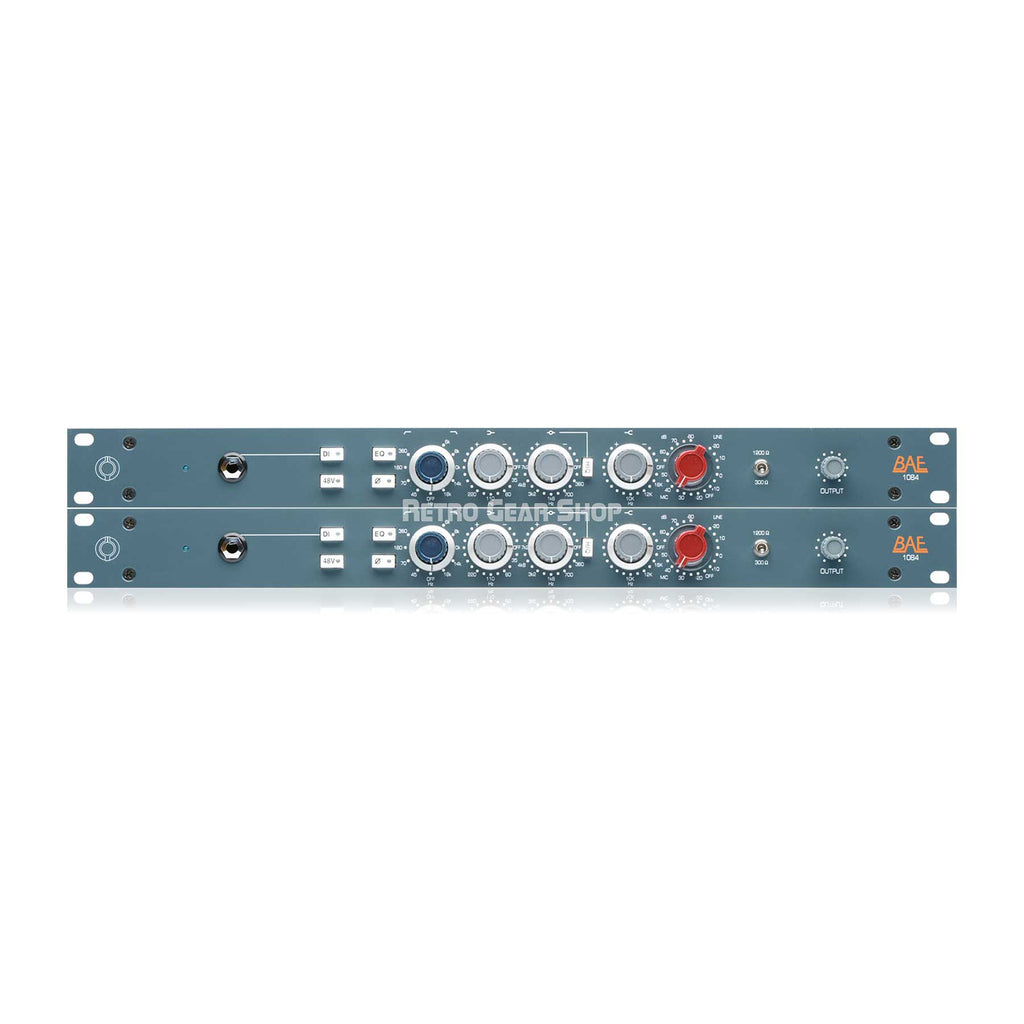 BAE 1084 Pair + PSU Rackmount Microphone Preamp & EQ