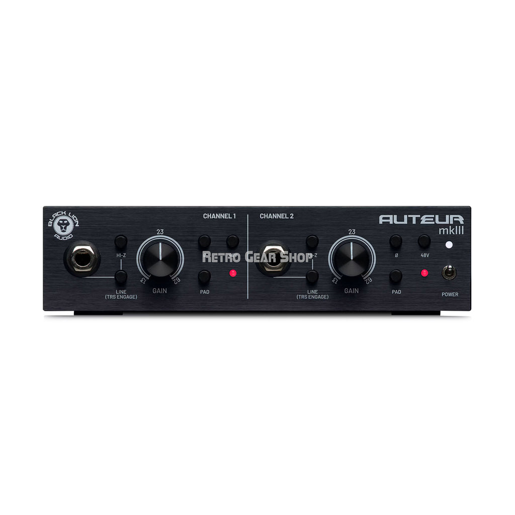 Black Lion Audio Auteur mkIII 2-channel Auteur Mic/line/DI Preamp with 2 Cinemag Transformers