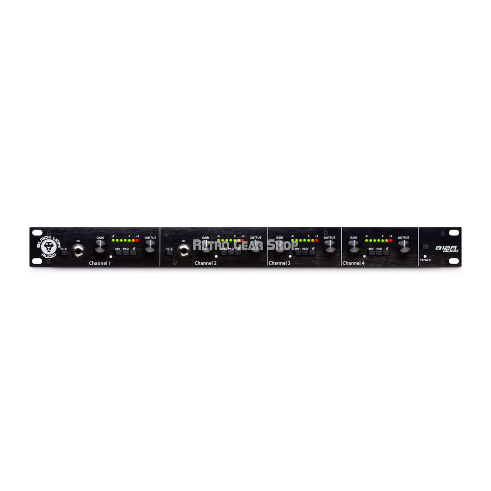 Black Lion Audio B12A Quad 4-channel American-style Mic/DI Preamp with Cinemag Transformers