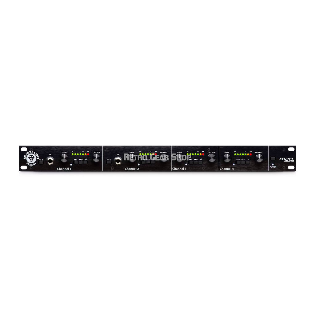 Black Lion Audio B12A Quad 4-channel American-style Mic/DI Preamp with Cinemag Transformers