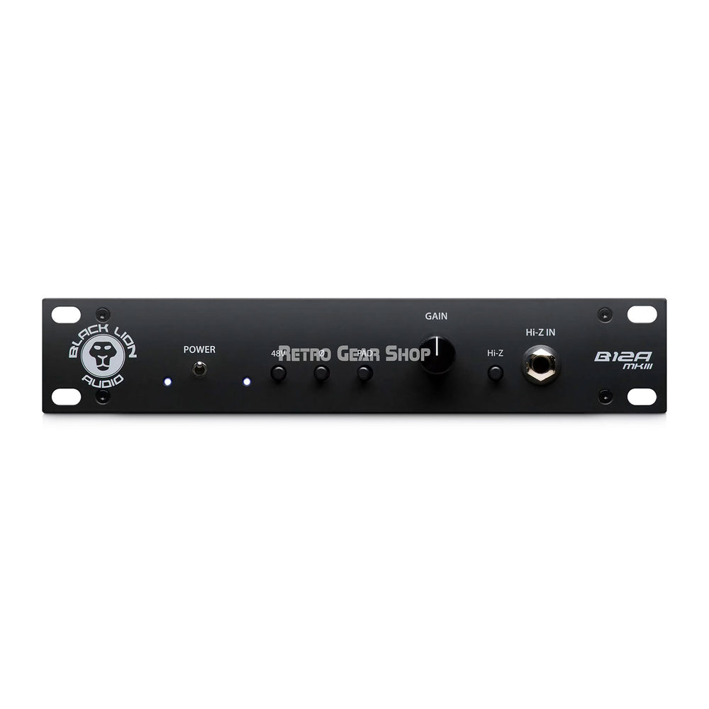 Black Lion Audio B12A mkIII Single-channel American-style Mic/DI preamp with Cinemag Transformers