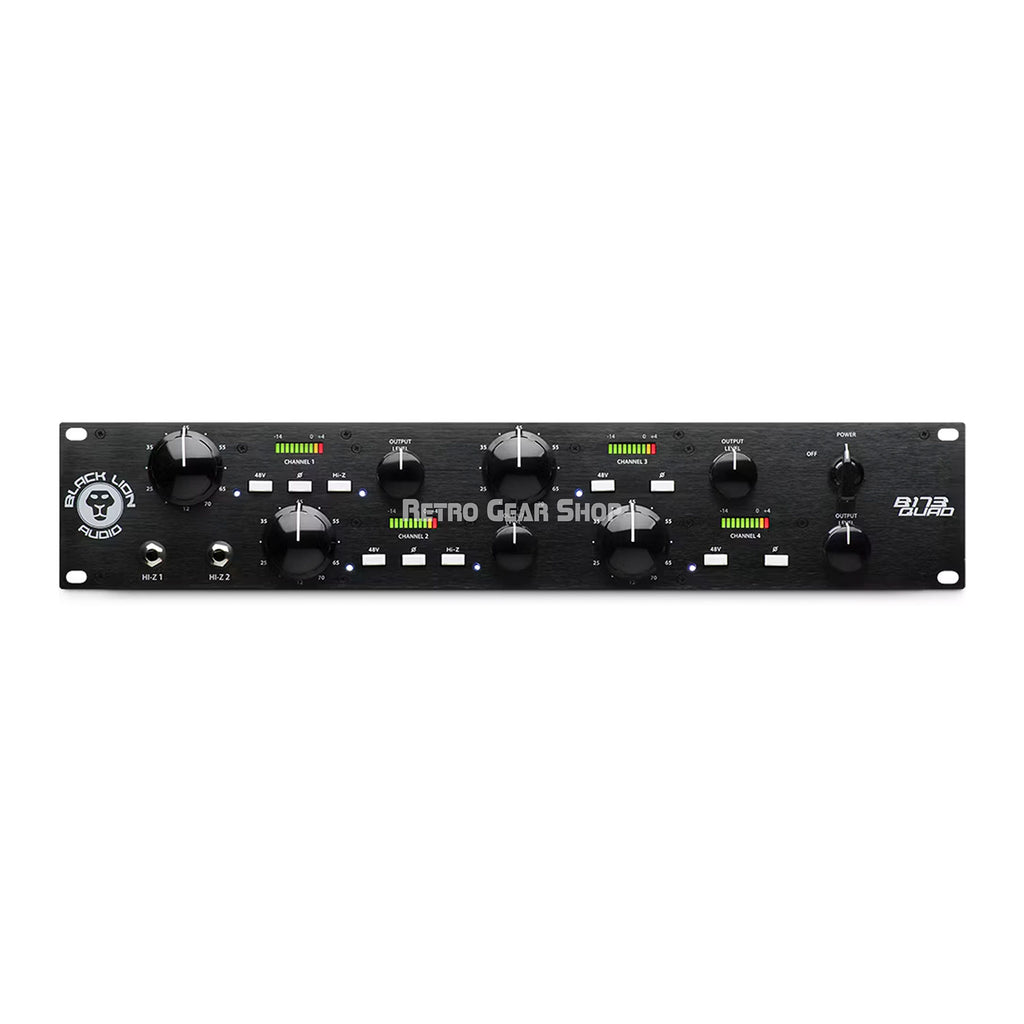 Black Lion Audio B173 Quad 4-channel British-style Mic/DI preamp with Cinemag Transformers