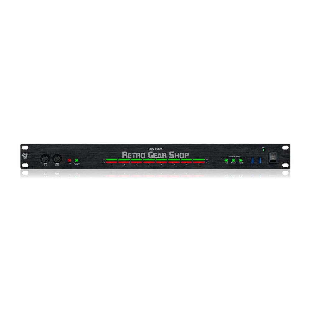 Black Lion Audio MIDI Eight 8-in 8-out MIDI Interface with Standalone Functionality and Powered USB Hub