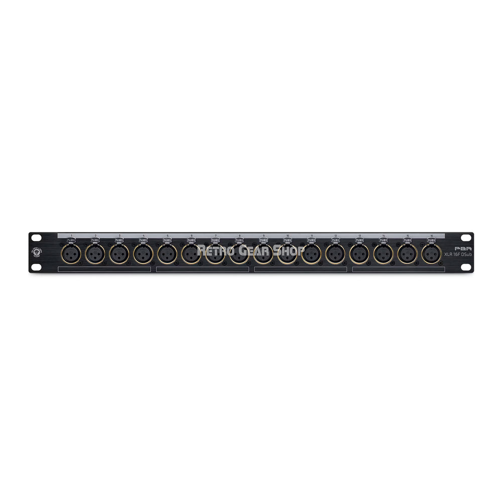 Black Lion Audio PBR XLR 16F Dsub 16-point Gold-Plated Female XLR/DB25 Patchbay