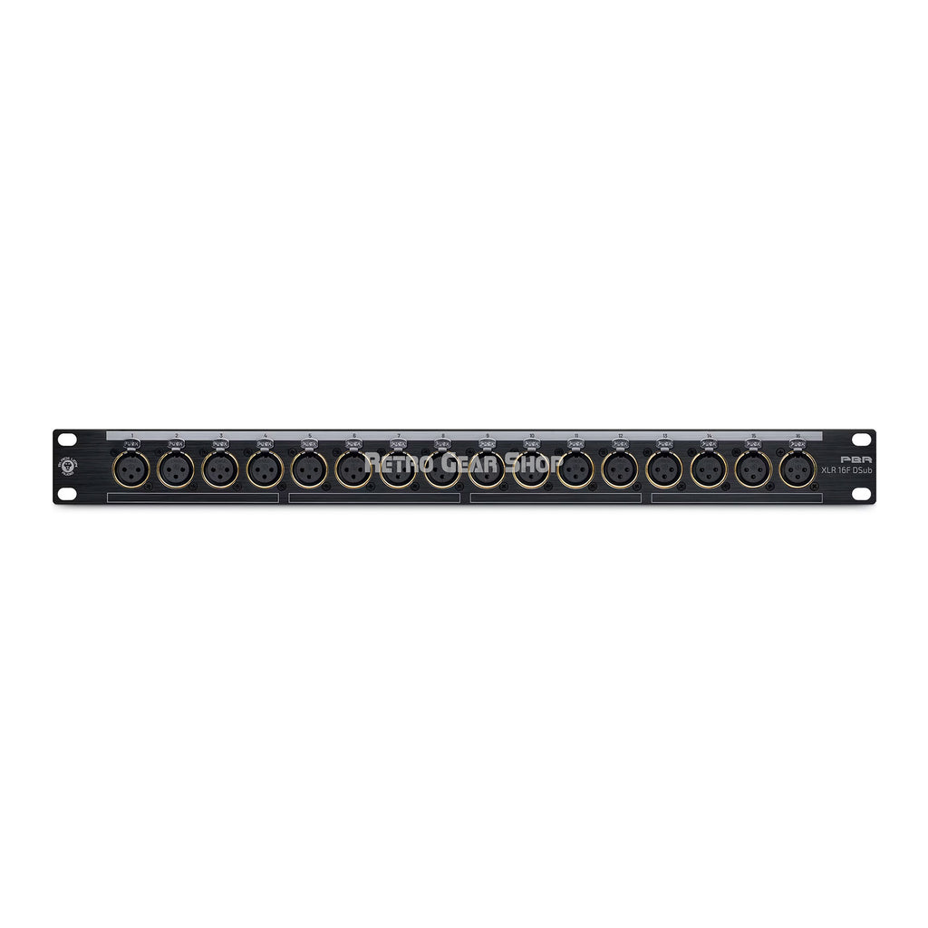 Black Lion Audio PBR XLR 16F Dsub 16-point Gold-Plated Female XLR/DB25 Patchbay