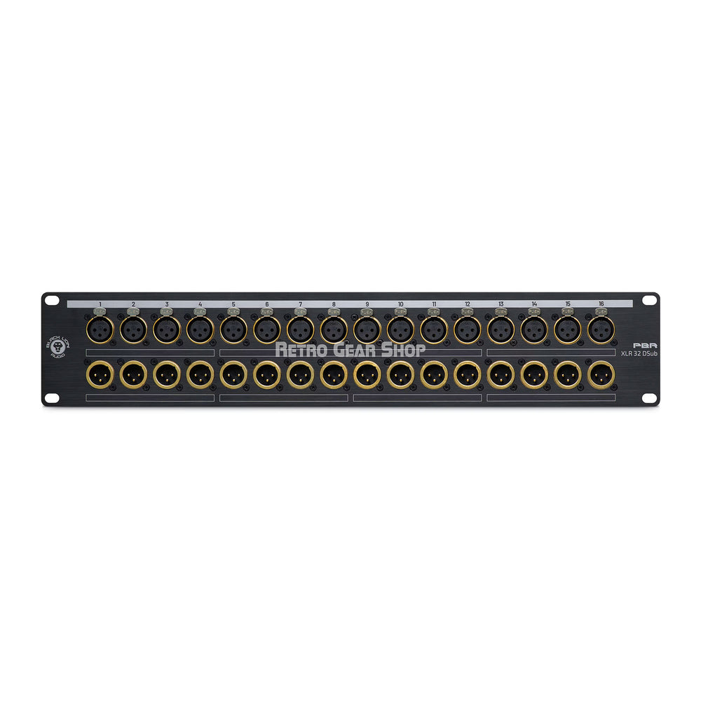 Black Lion Audio PBR XLR 32 DSub 32-Point Gold-Plated XLR/DB25 Patchbay