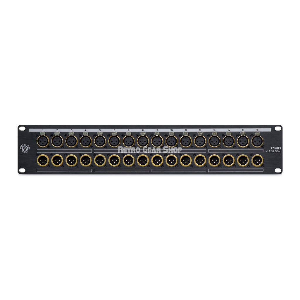 Black Lion Audio PBR XLR 32 DSub 32-Point Gold-Plated XLR/DB25 Patchbay
