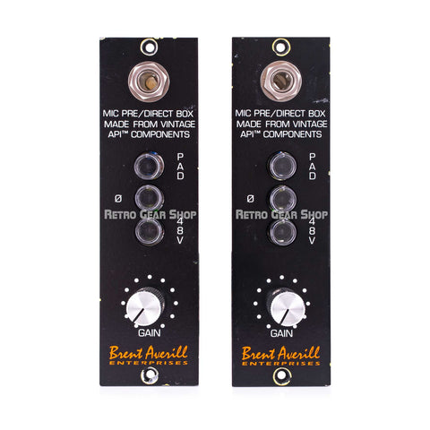 Brent Averill Enterprises API 312 Vintage Pair 500 Series Mic Preamp Direct Box