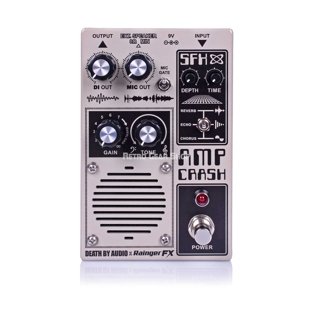 Death By Audio Amp Crash Amplifier Multi FX Fuzz DBA Guitar Effect Pedal Reverb Echo Chorus Mic Speaker Efx