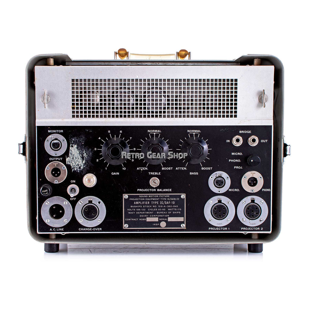 Devry Corporation Corp IC QAF-1D Vintage Rare Mono Tube Amp Amplifier