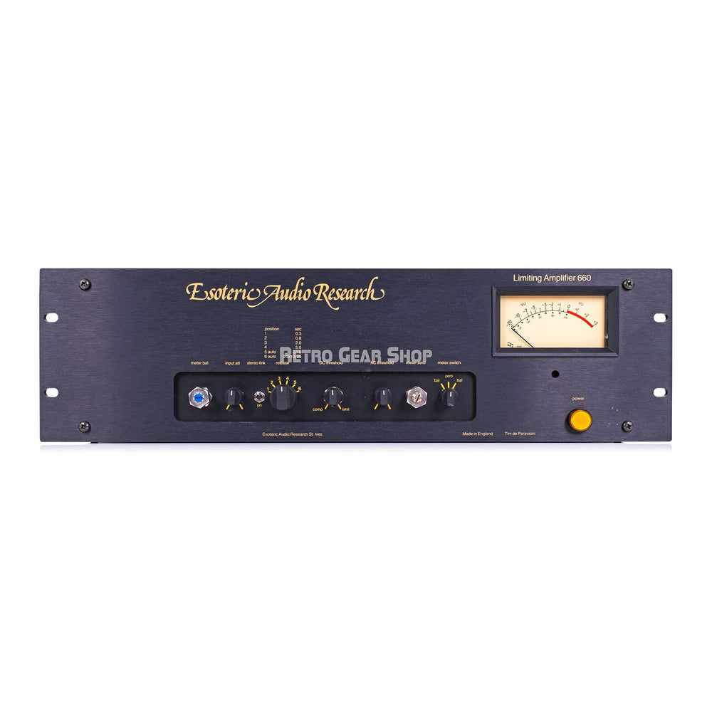 EAR 660 Tube Limiter Compressor Limiting Amplifier Esoteric Audio Research