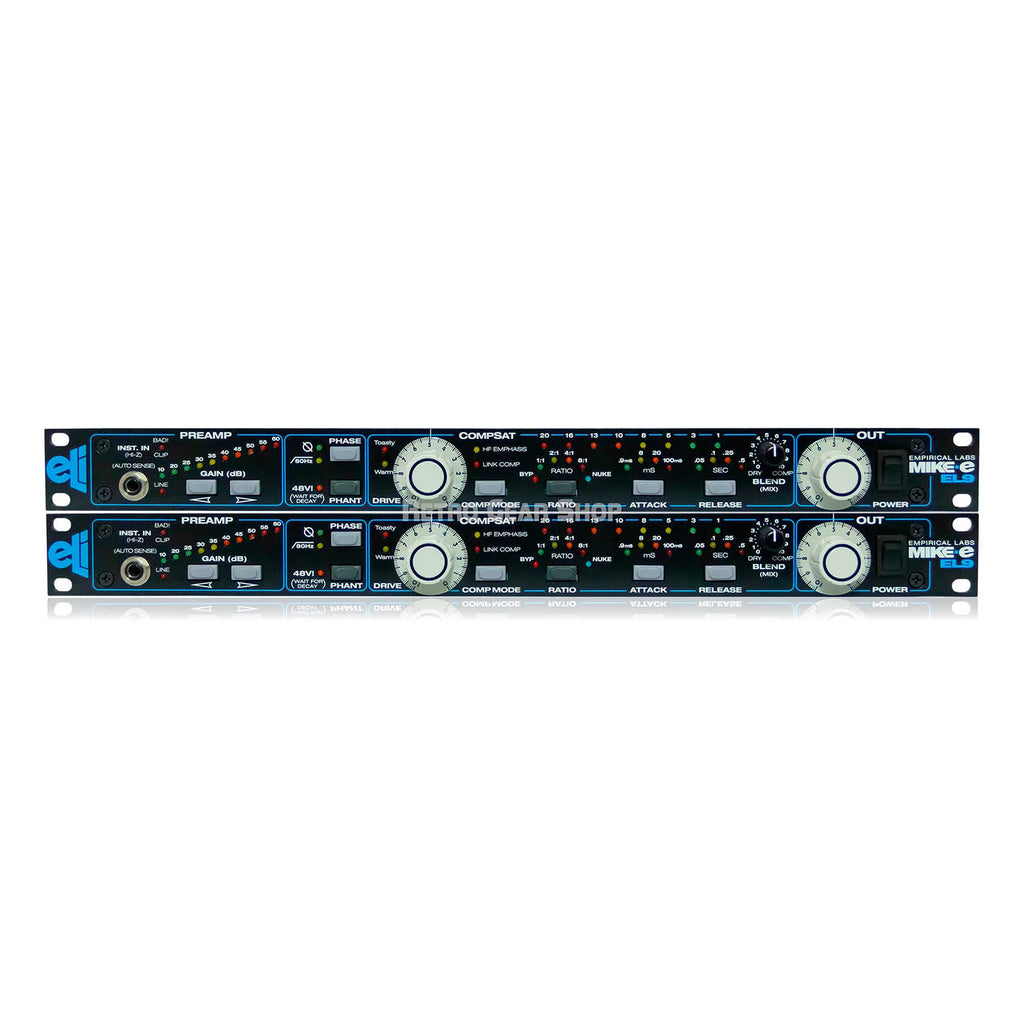 Empirical Labs Twin Pak EL9 Mike-E Pair Modern Digitally Controlled Microphone Preamp