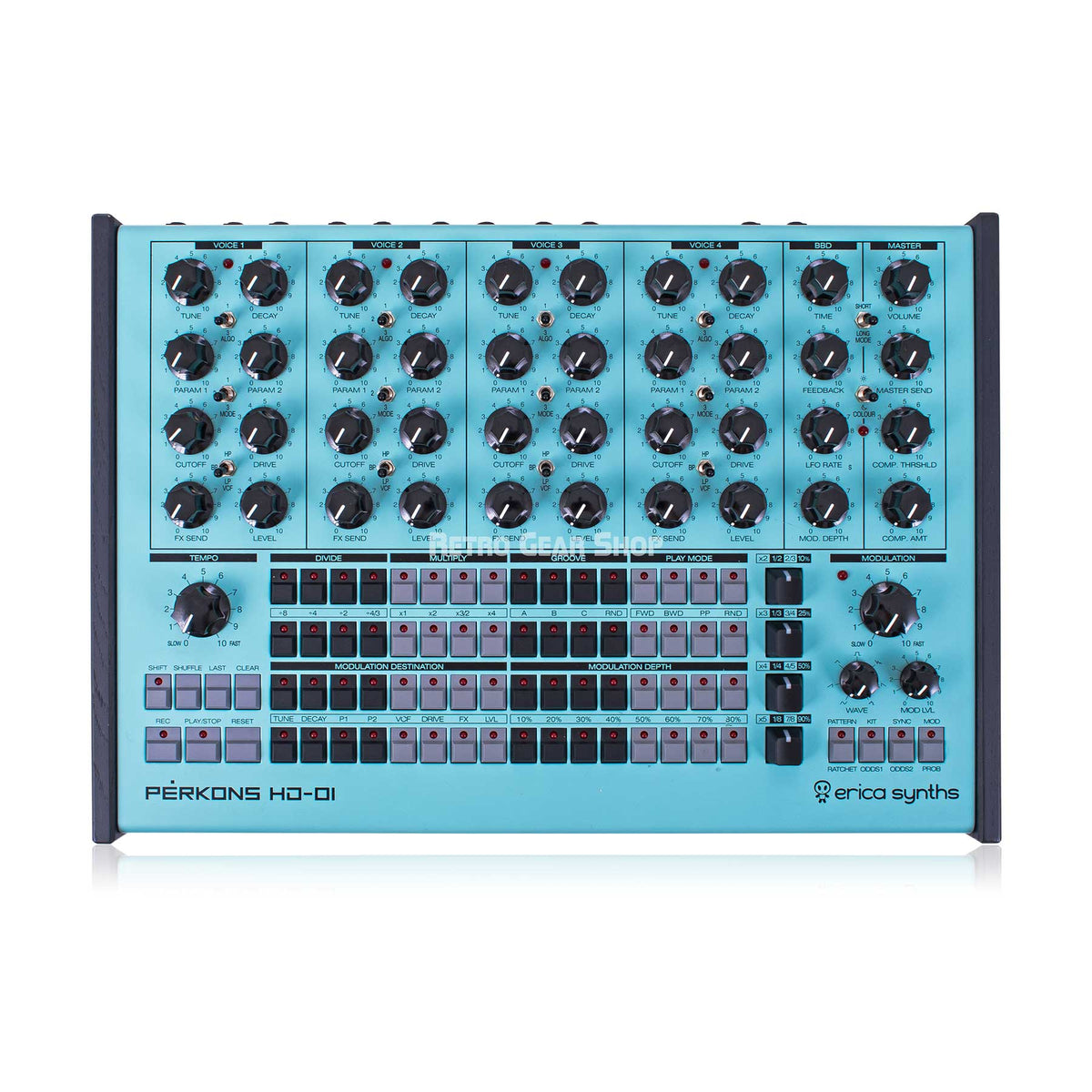 Erica Synths Perkons HD-01 Drum Machine Rhythm Synthesizer– Retro 