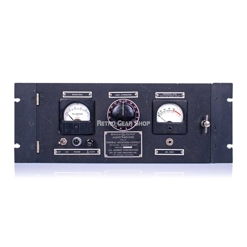 Federal Aviation Agency FAA CA-1763 Rare Vintage Tube Compressor CAA Tri-Tronics ROAA Regulated Output Audio Amplifier