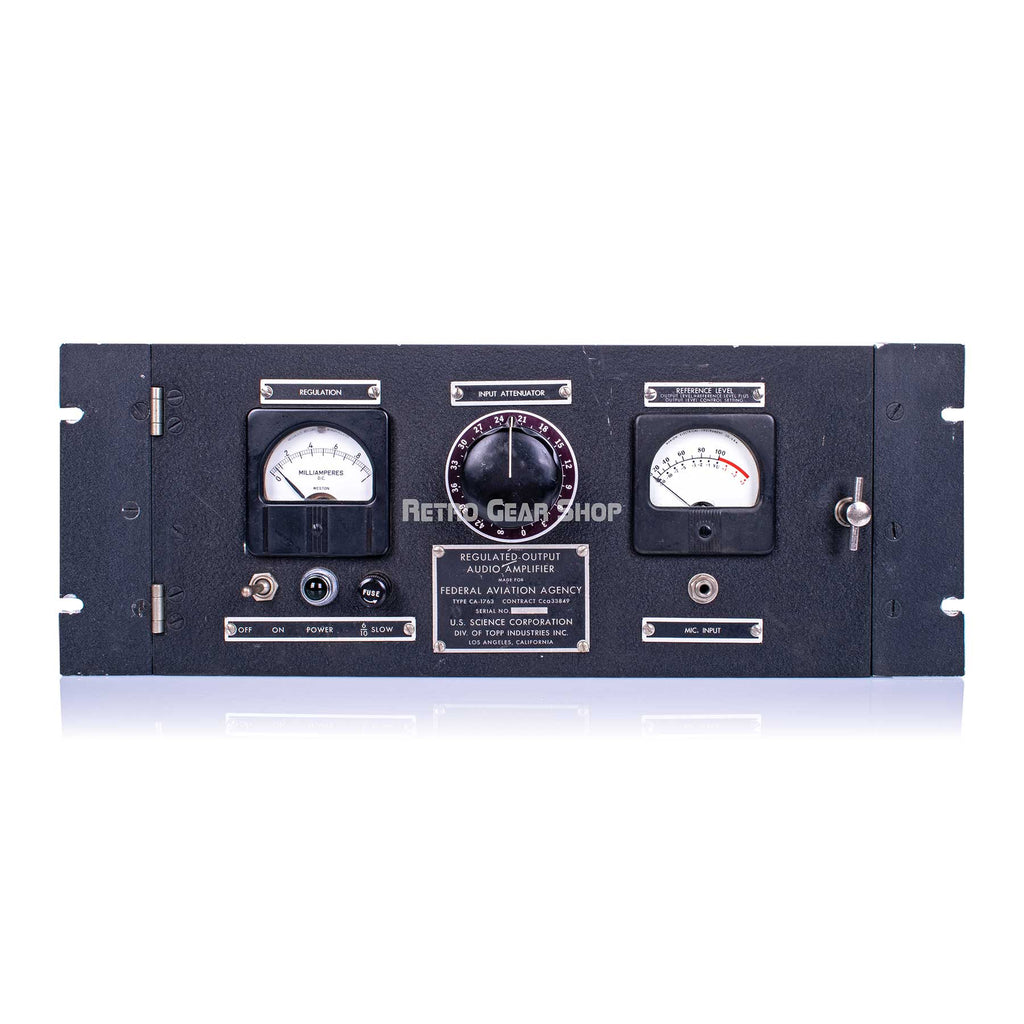 Federal Aviation Agency CA-1763 Rare Vintage Tube Compressor CAA Tri-Tronics ROAA Regulated Output Audio Amplifier