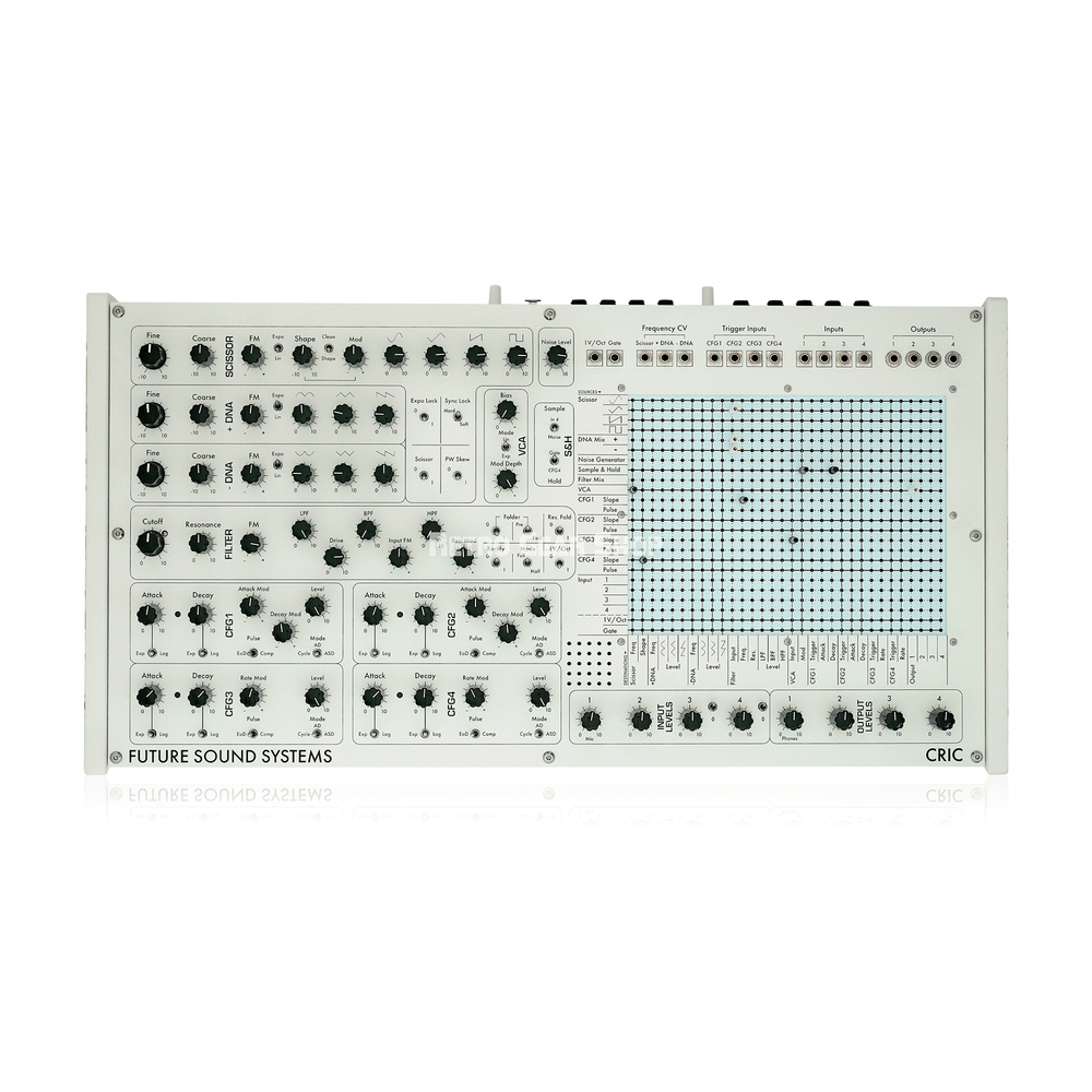 Future Sound Systems FSS Cric Electronic Music Synthesizer Greyscale Limited Edition Modular Desktop Synthesizer