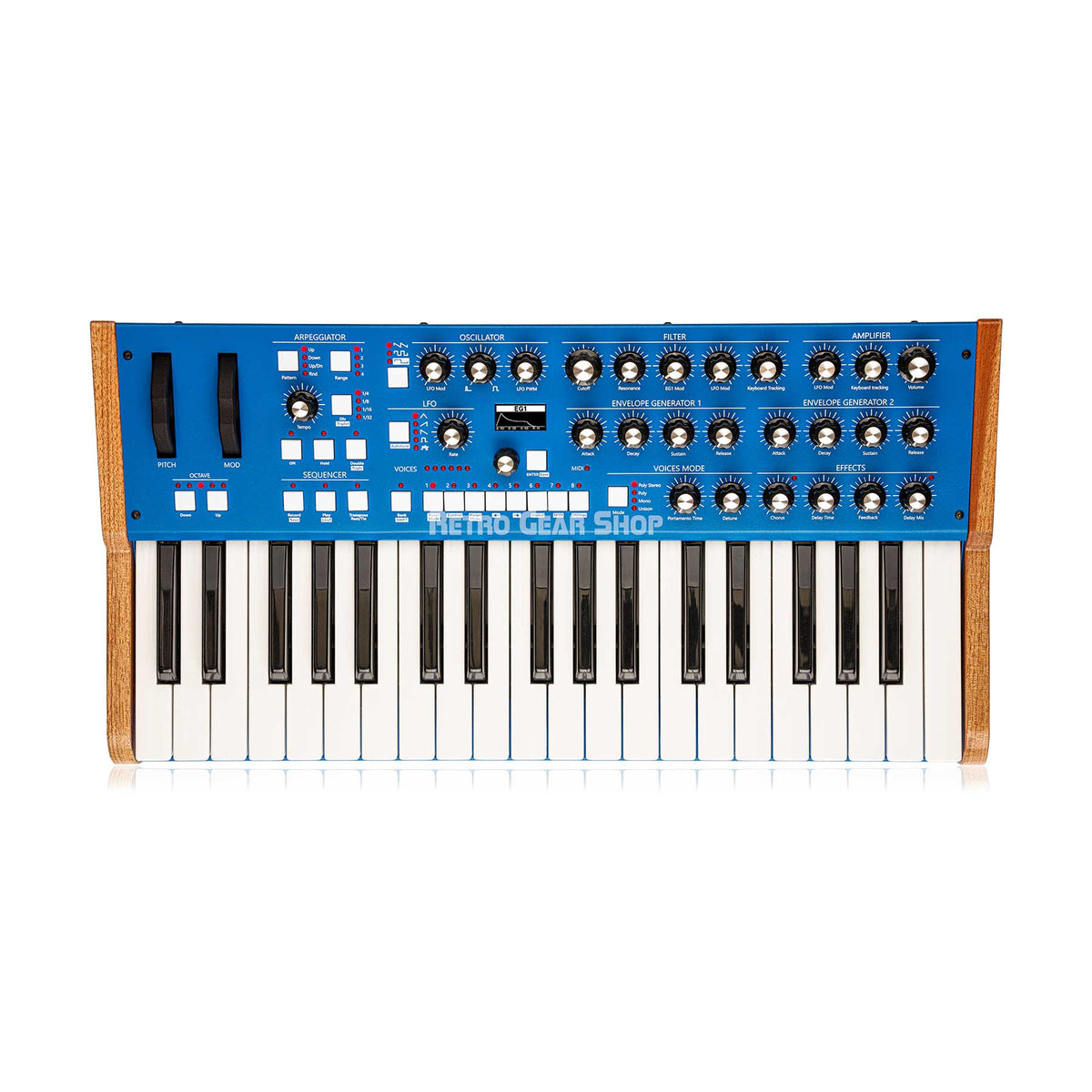 GS Music Bree6 Keyboard Polyphonic Analog Synthesizer Blue– Retro Gear Shop