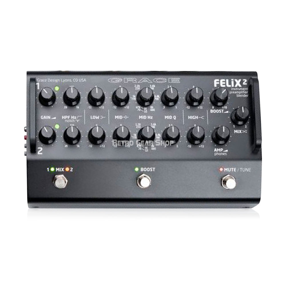 Grace Design FELiX2 Black Studio Quality 2 Channel Acoustic Preamp / EQ / DI