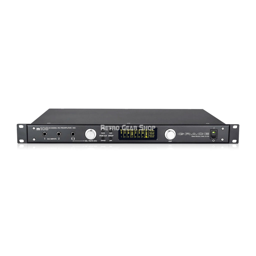 Grace Design m108 8-Channel Remote Preamplifier with Dante Card Installed