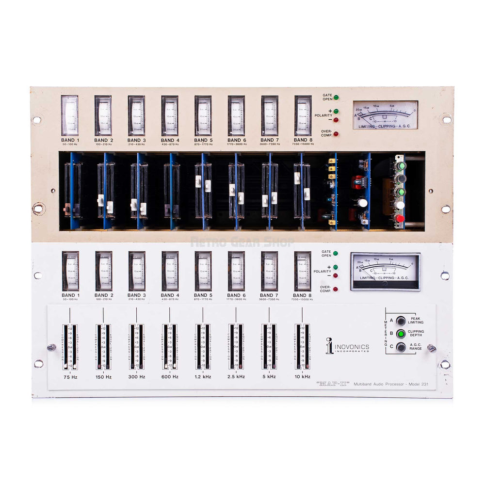 Inovonics MAP II Model 231 Multiband Audio Processor Compressor Limiter Rare Vintage Pair as-is