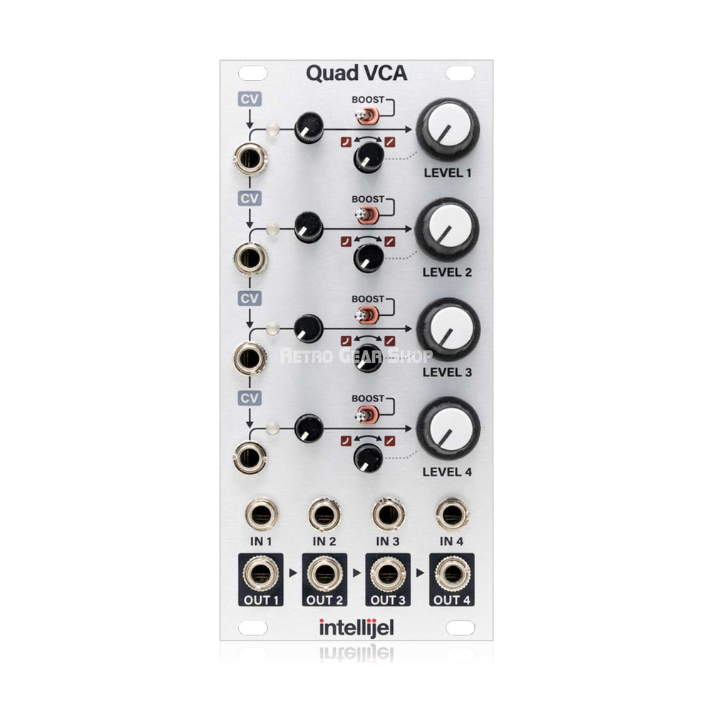 Intellijel Quad VCA Quad Voltage Controlled Amplifier and Cascaded Mixer