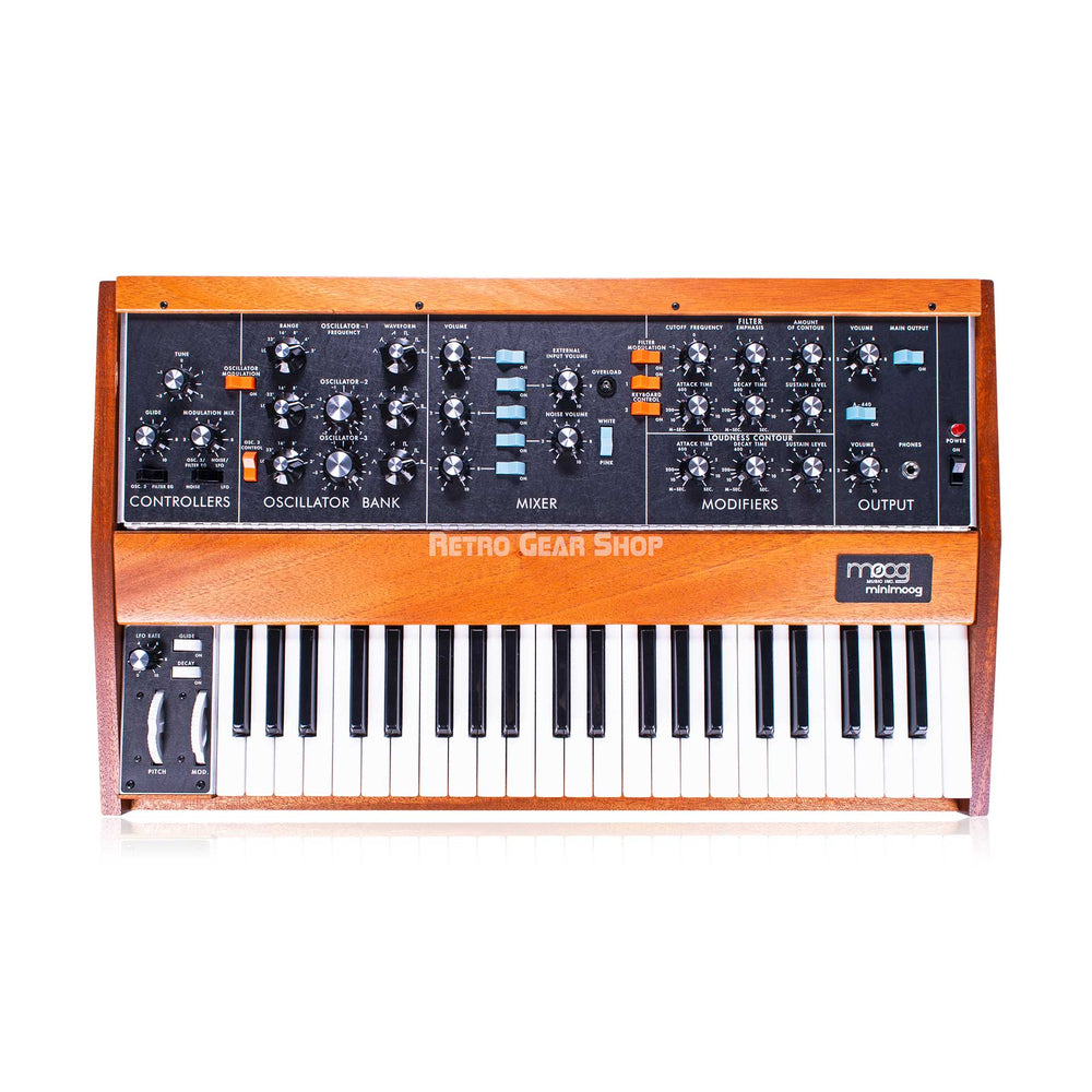 Moog Minimoog Model D Reissue Mahogany 44-Key Monophonic Synthesizer Synth