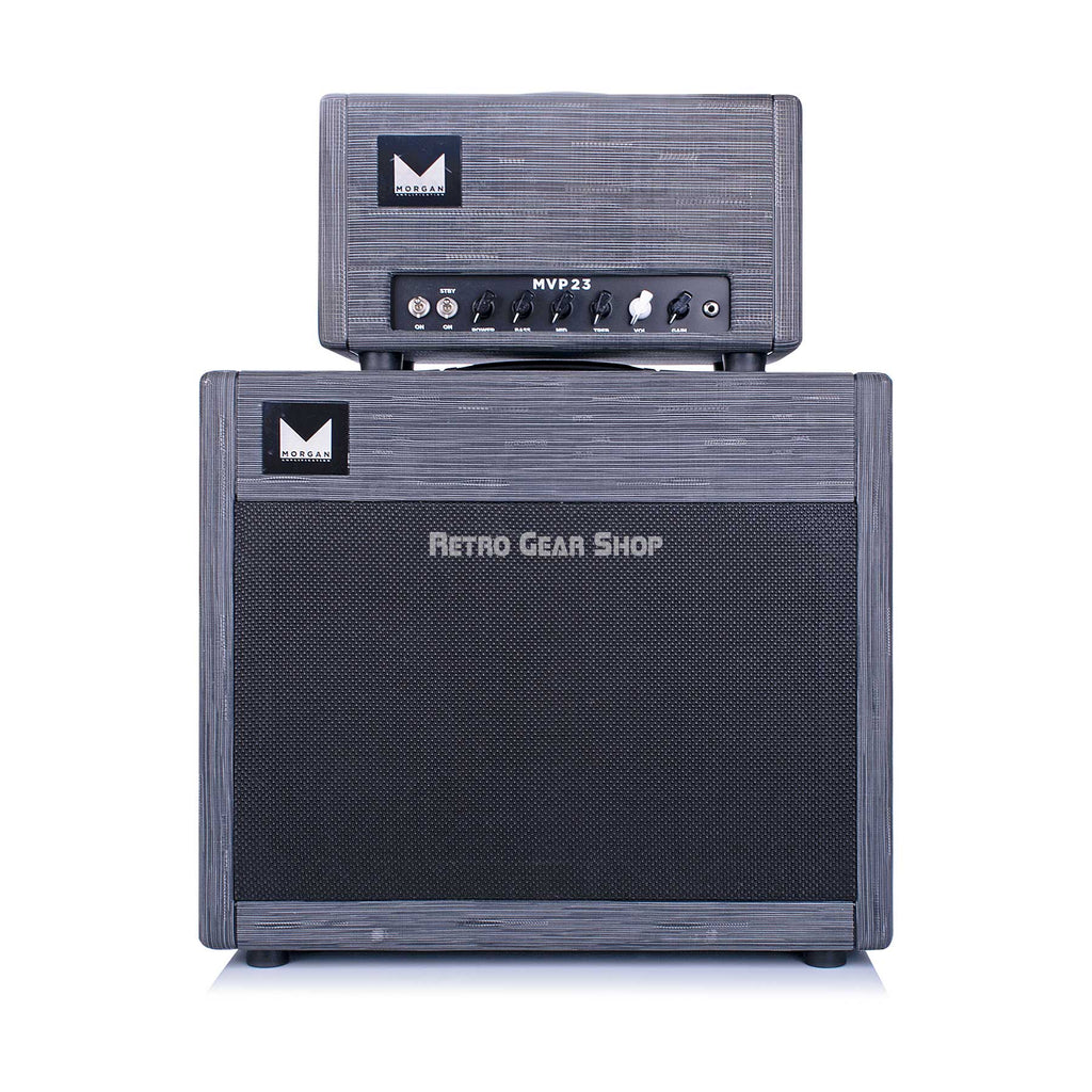 Morgan Amps MVP23 23-watt Guitar Tube Amp Head + 1x12 Cab Twilight with ATA Flight Cases