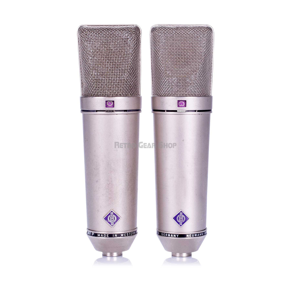 Neumann U87 Vintage Sequential Stereo Pair Large-diaphragm Condenser Microphone Historic Clinton Recording