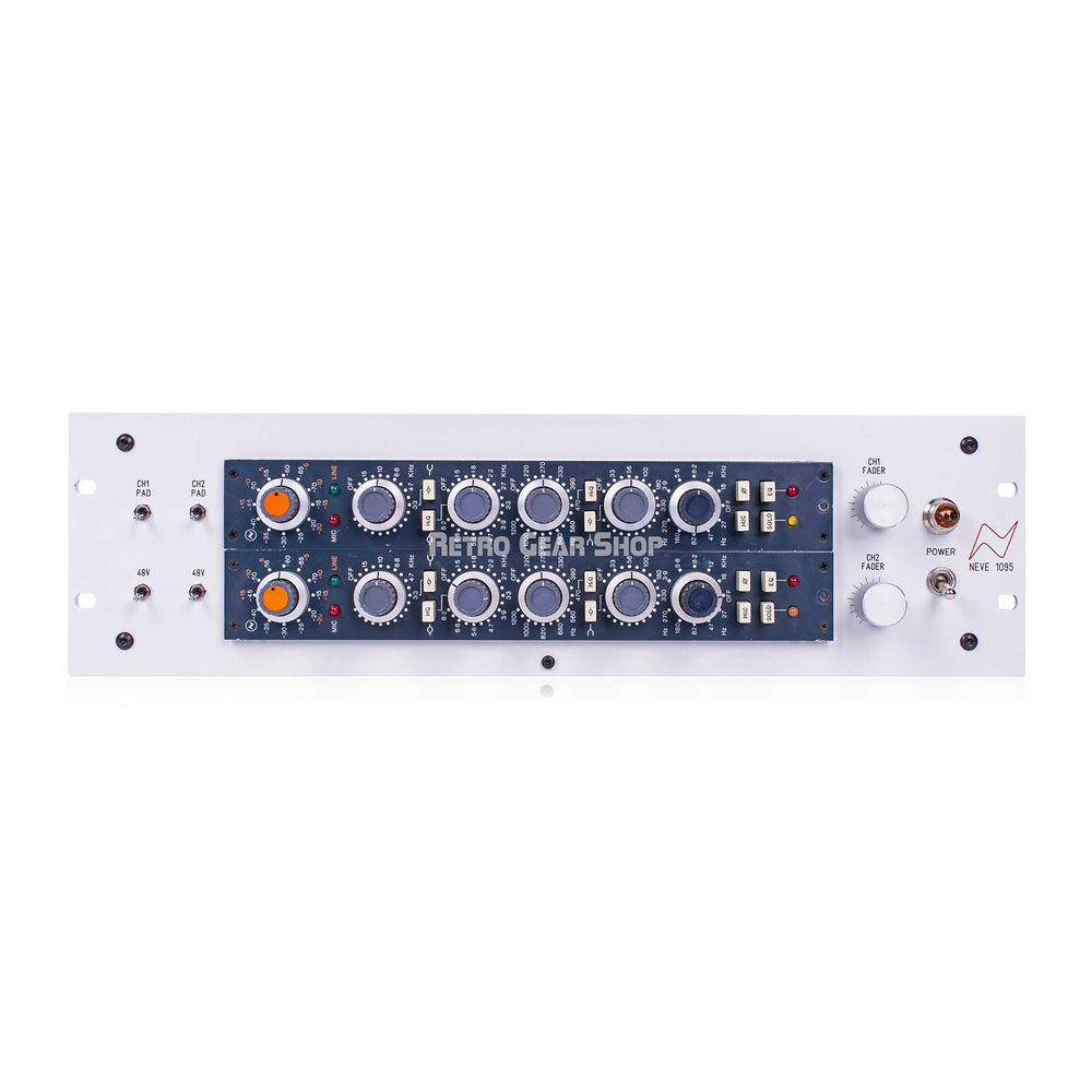 Neve 1095 Microphone Preamp Equalizer Stereo Pair Rare Vintage Custom Racked by Retro Gear Shop