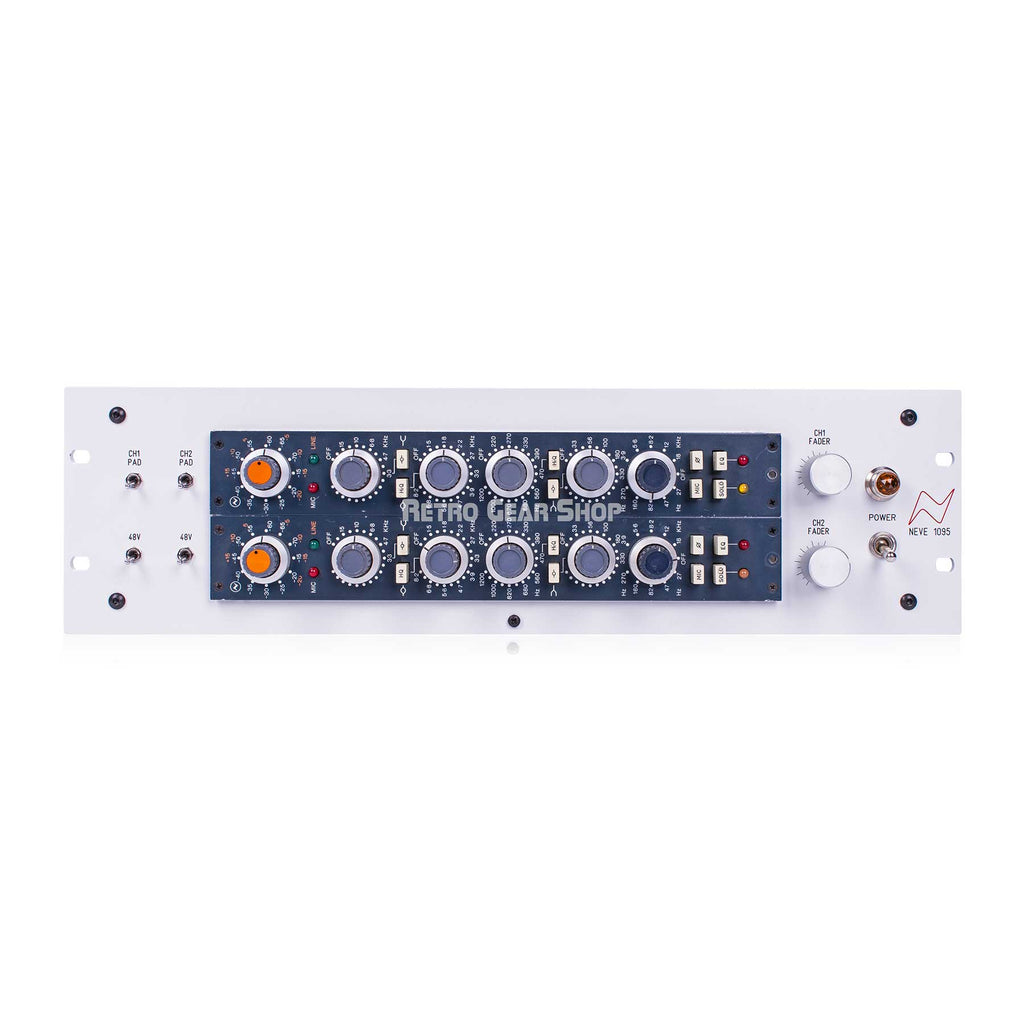 Neve 1095 Microphone Preamp Equalizer Stereo Pair Rare Vintage Custom Racked by Retro Gear Shop